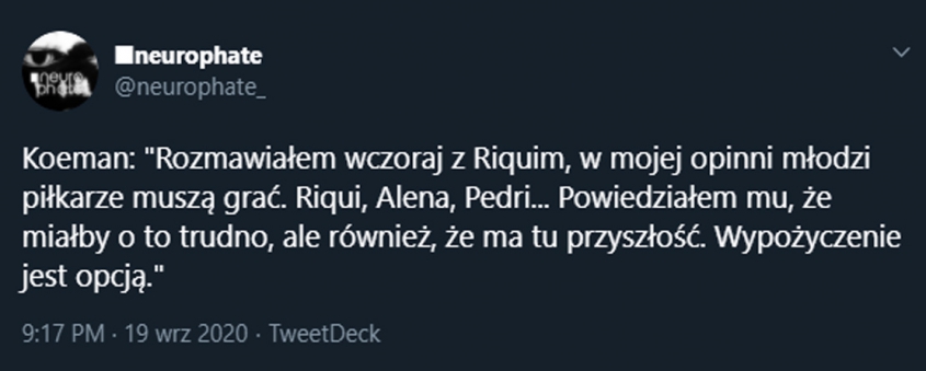 Barca rezygnuje z Riquiego Puiga? Koeman zabrał głos...